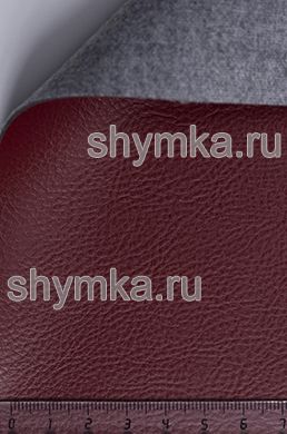 Eco leather Alba Aries №526 DARK-RED width 1,4m thickness 1,2mm