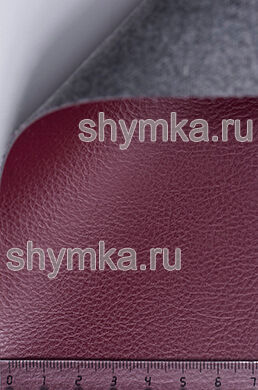Eco leather Alba Aries №502 BURGUNDY width 1,4m thickness 1,2mm
