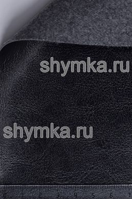 Eco leather Alba Lak №501 BLACK width 1,4m thickness 1,2mm