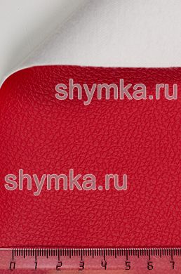 Eco leather ALBA Project D 582 RED thickness 1,2mm width 1,4m