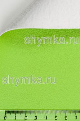 Eco leather ALBA Project D 524 LIGHT GREEN thickness 1,2mm width 1,4m