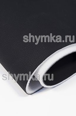 Eco microfiber leather Dakota NEW BLACK on foam rubber 5mm on spunbond thickness 6,4mm width 1,38m