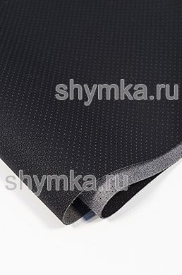Eco microfiber leather with perforation Dakota NEW BLACK thickness 1,4m width 1,38m