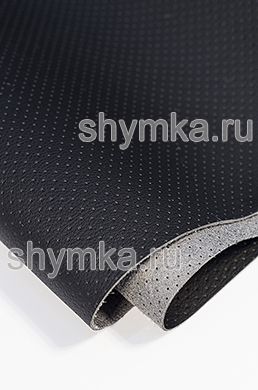 Eco microfiber leather with perforation Standart BLACK width 1,4m thickness 1,3mm
