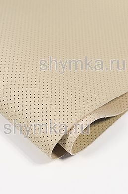 Eco microfiber leather with perforation Dakota PD 2169 DARK-BEIGE width 1,4m thickness 1,5mm