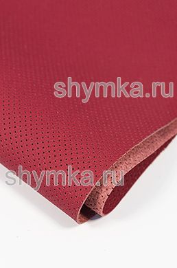Eco microfiber leather with perforation Dakota PD 119 RED width 1,4m thickness 1,5mm