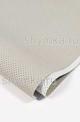 Eco microfiber leather with perforation Dakota PD 2168 GREY-CREAM width 1,4m thickness 1,5mm