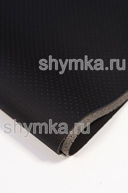 Eco microfiber leather with perforation GT Nappa 2100 BLACK thickness 1,45mm width 1,4m