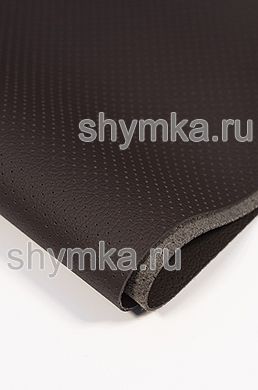 Eco microfiber leather with perforation GT 2147 CHOCOLATE thickness 1,5mm width 1,4m