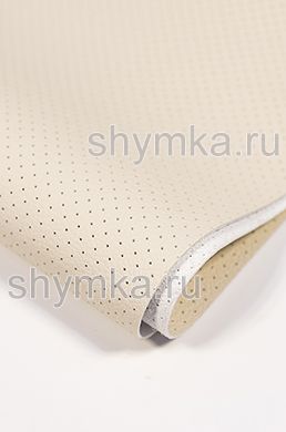 Eco microfiber leather with perforation GT 2161 BAKED MILK thickness 1,5mm width 1,4m