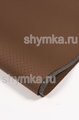 Eco microfiber leather with perforation GT 2188 BROWN thickness 1,5mm width 1,4m