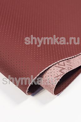 Eco microfiber leather Schweitzer Nappa with perforation 4012 LEATHER RED thickness 1,2mm width 1,35mm