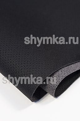 Eco microfiber leather Schweitzer BMW with perforation 0500 BLACK thickness 1,3mm width 1,35mm