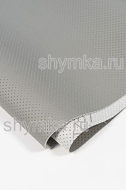 Eco microfiber leather Schweitzer Nappa with perforation 80270 MOUSE GREY thickness 1,2mm width 1,35mm