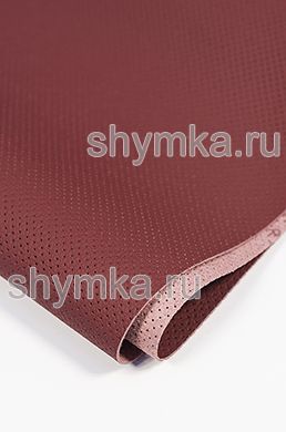 Eco microfiber leather Schweitzer BMW with perforation 4012 LEATHER RED thickness 1,3mm width 1,35mm