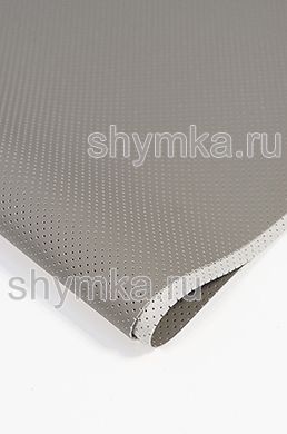 Eco microfiber leather Schweitzer Nappa with perforation 4178 GREY thickness 1,3mm width 1,35mm
