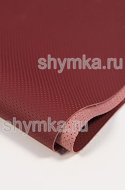 Eco microfiber leather Schweitzer Nappa with perforation 2592 FIREGLOW thickness 1,3mm width 1,35mm