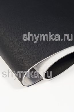 Eco microfiber leather Standart BLACK on foam 3mm (THREE!!!) with spunbond width 1,4m thickness 4,3mm