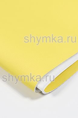 Eco leather on foam rubber 3mm (THREE!) and spunbond Oregon SLIM YELLOW width 1,4m