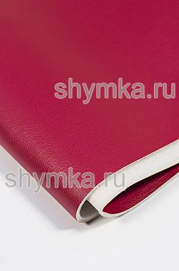 Eco leather on foam rubber 3mm (THREE!) and spunbond Oregon SLIM RED GLITTER width 1,4m