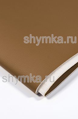 Eco leather on foam rubber 3mm (THREE) and spunbond Oregon STRONG BROWN width 1,4m