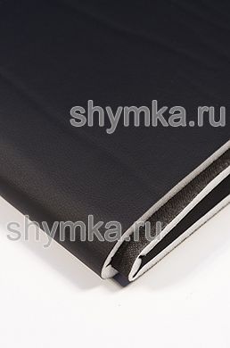 Eco leather on foam rubber 10mm and spunbond Oregon STRONG and BLACK spunbond 60g/sq.m BLACK width 1,4m