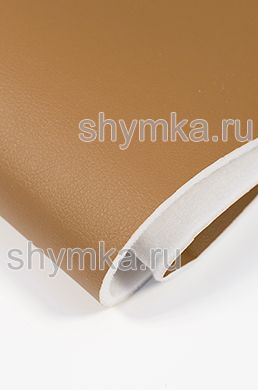 Eco leather on foam rubber 5mm and spunbond Oregon SLIM BROWN width 1,4m