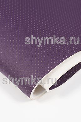 Eco leather Oregon SLIM DARK PURPLE with perforation on foam rubber 5mm and spunbond width 1,4m