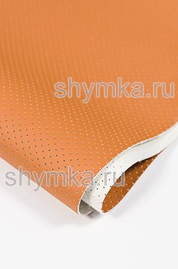 Eco leather Oregon STRONG with perforation ORANGE width 1,4m thickness 1mm