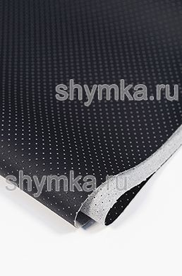 Eco leather Oregon SUPER STRONG with perforation BLACK width 1,4m thickness 1,2mm