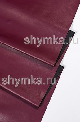 Eco leather Stretch ALEXA knitted CHERRY thickness 0,45mm width 1,38m