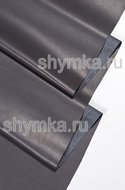 Eco leather Stretch EARTH GRAY on suede GREY thickness 0,55mm width 1,38m