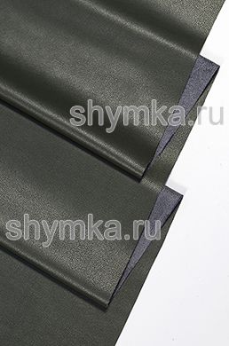 Eco leather Stretch KHAKI on suede GREY thickness 0,55mm width 1,38m