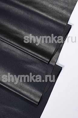Eco leather Stretch ALEXA knitted BLACK thickness 0,45mm width 1,38m