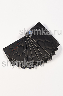 Catalog of quilted Eco leather HONEYCOMB on foam rubber and black spunbond